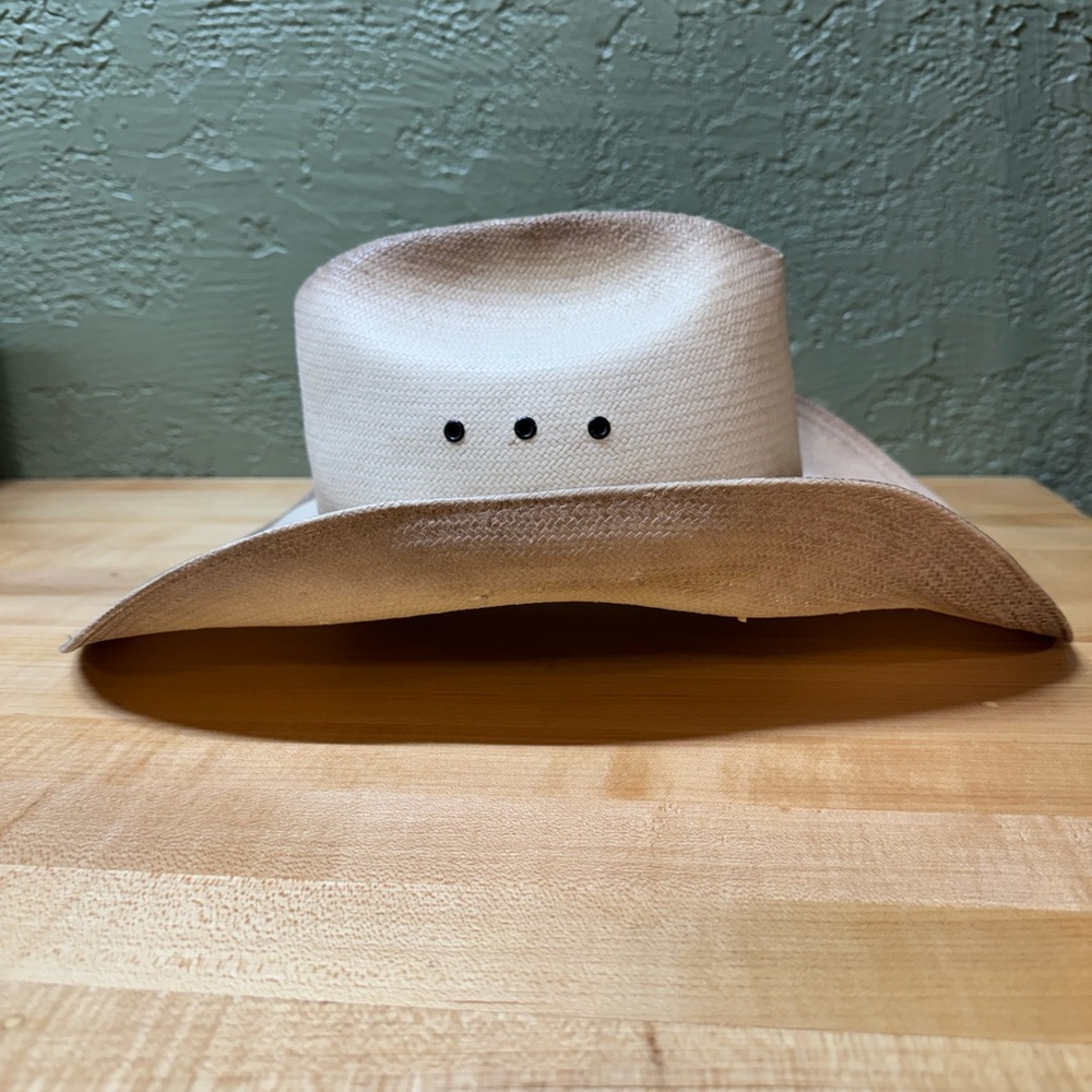 Cowboy’s Resistol Straw Rodeo Hat Size 7 Soft Straw - Picture 5 of 9